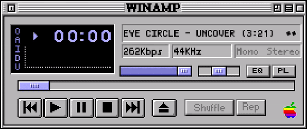 A animated gif of a Winamp player